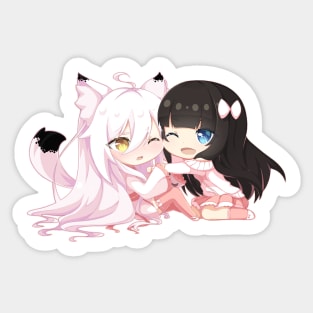 Chibi girls Sticker